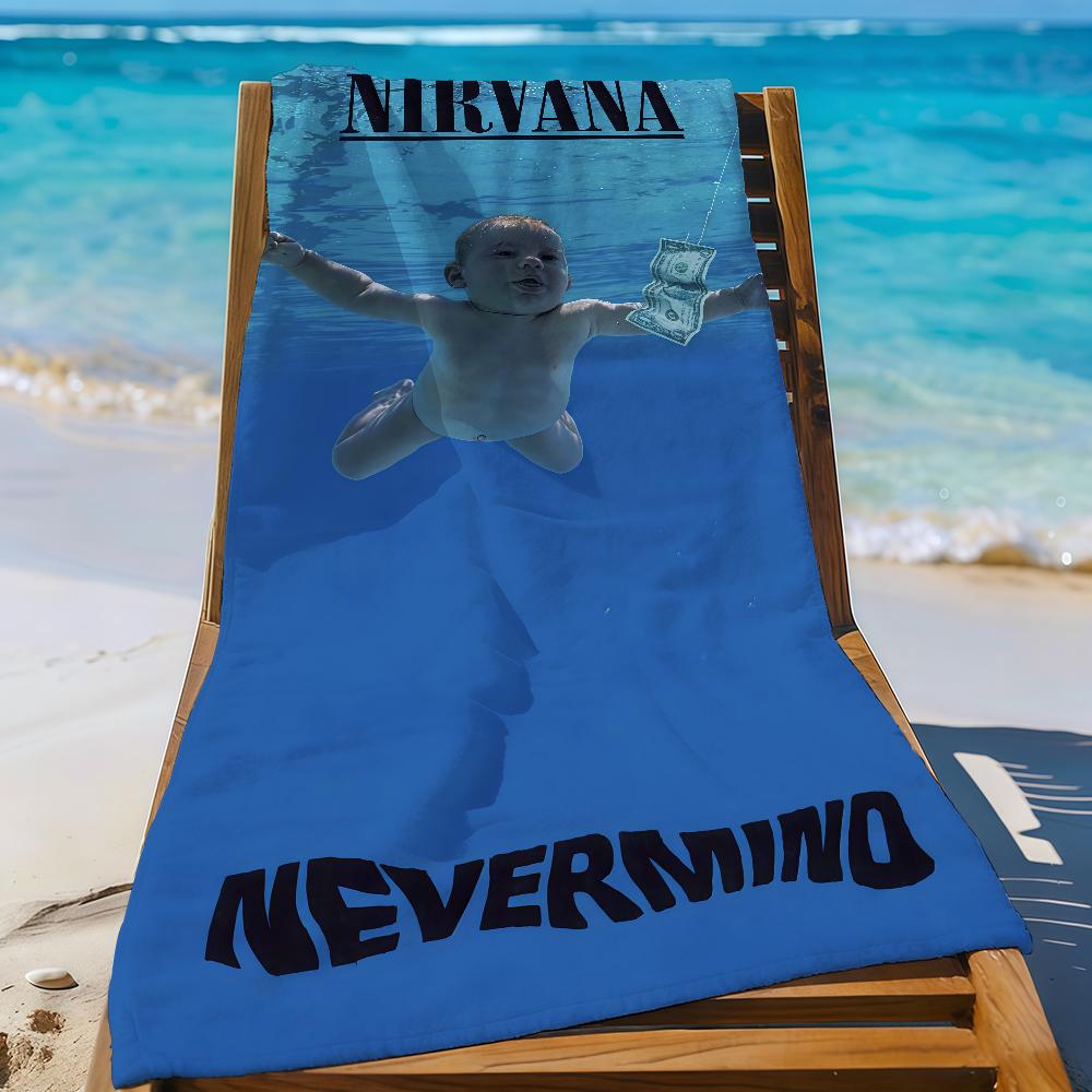 Полотенце Band N-Nirvana-S Спортивное Быстросохнущее Туристическое Снаряжение для Кемпинга Песозащитное Мягкое Легкое Большое Пляжное Полотенце