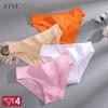 4PCS/Set Low Waist Sexy Woman Panties Cotton Briefs For Women Solid Colors Underpants Lingerie Pantys For Girls Soft Underwear
