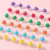 Colorful Mushroom Resin Pendants Earrings Beaded Ornaments Bracelet Pendant Jewelry Making Accessories for Craft Lover