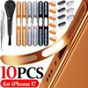 Для iPhone 17 Air 17 Pro Max Металлическая сетка динамика Оранжевая заглушка от пыли Щетка от пыли Пинцет Заглушки для зарядки Набор для чистки