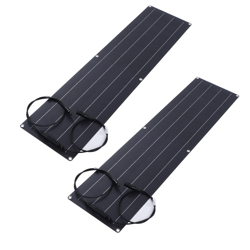 Гибкая солнечная панель 100 Вт с кабелем Монокристаллическая ПЭТ фотоэлектрическая панель для электростанции Черная