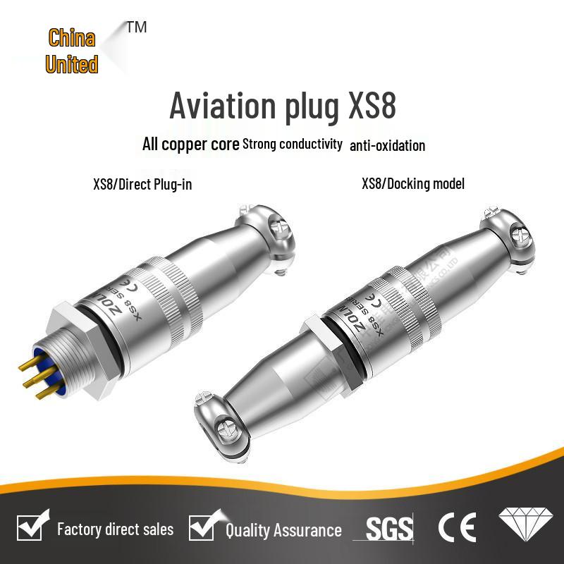 Zhonglian XS8 Quick-Connect Moisture & Dust-Proof Aviation Communication Connector