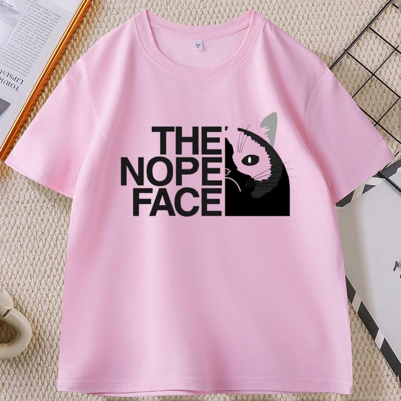 Funny Cat Face Tshirt Unisex Unisex Streetweat Cat Love Tees Casual Short Sleeve Breathable Round Neck Printed Tshirt Male Clothes