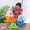 Adorable Double-sided Flip Reversible Octopus Plush Toy In Soft And Lifelike Style