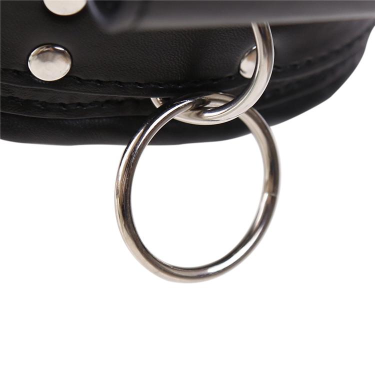 БДСМ Раб Фетиш Секс-игрушки Товары для взрослых Маска для лица Головные уборы Кожаный рассеянный бронзовый замок