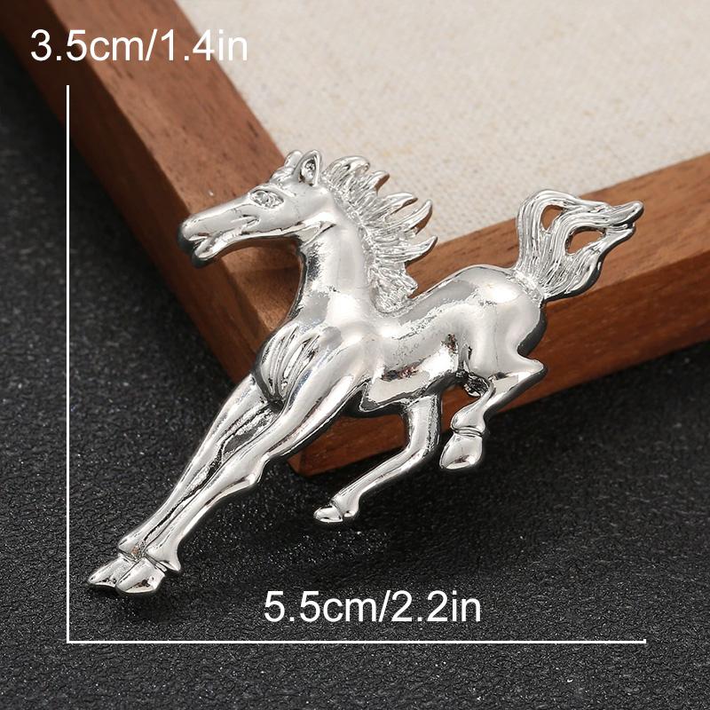 1Pc Zinc Alloy Fresh Metal Brooch Gift Cloth Decoration Exquisite Horse Brooch