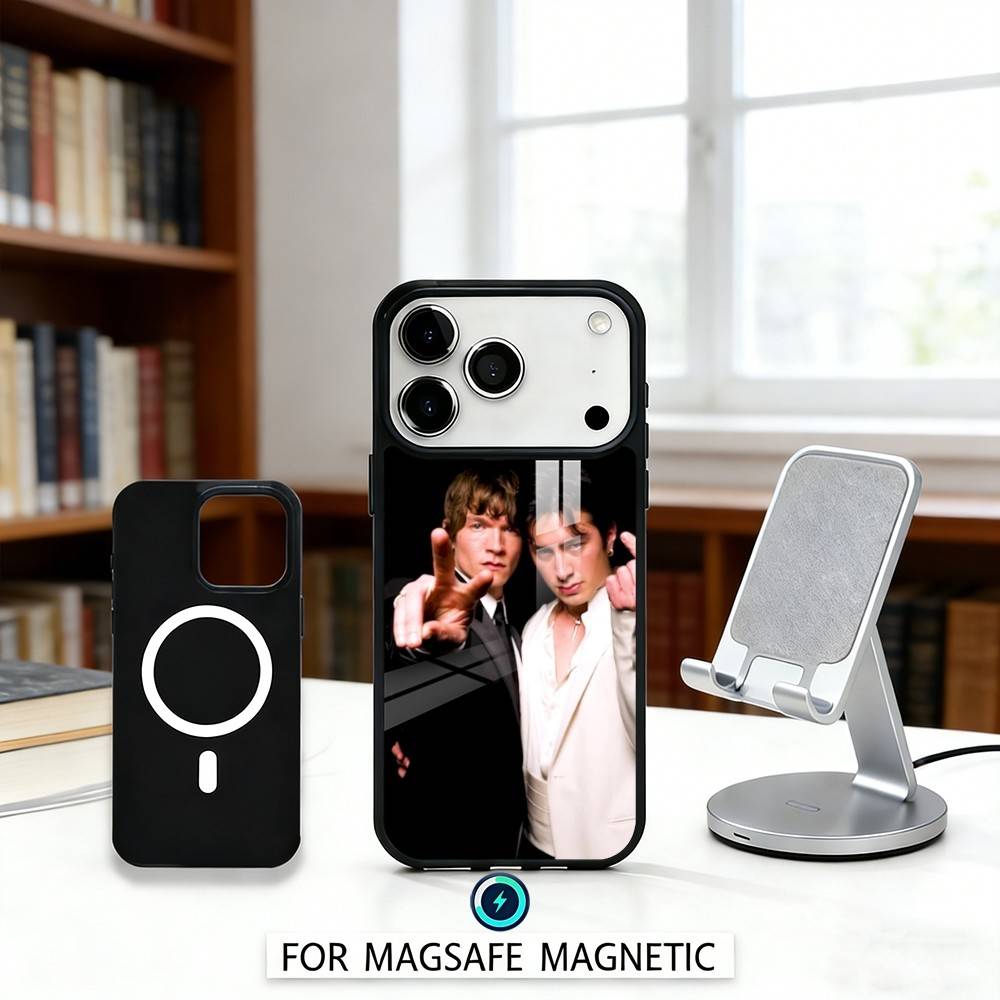 1PC Ice hockey H-Heated R-Rivalry Phone Case Magnetic For iPhone17 16 15 14 13 12 Pro Max For Magsafe Wireless Charging Cover