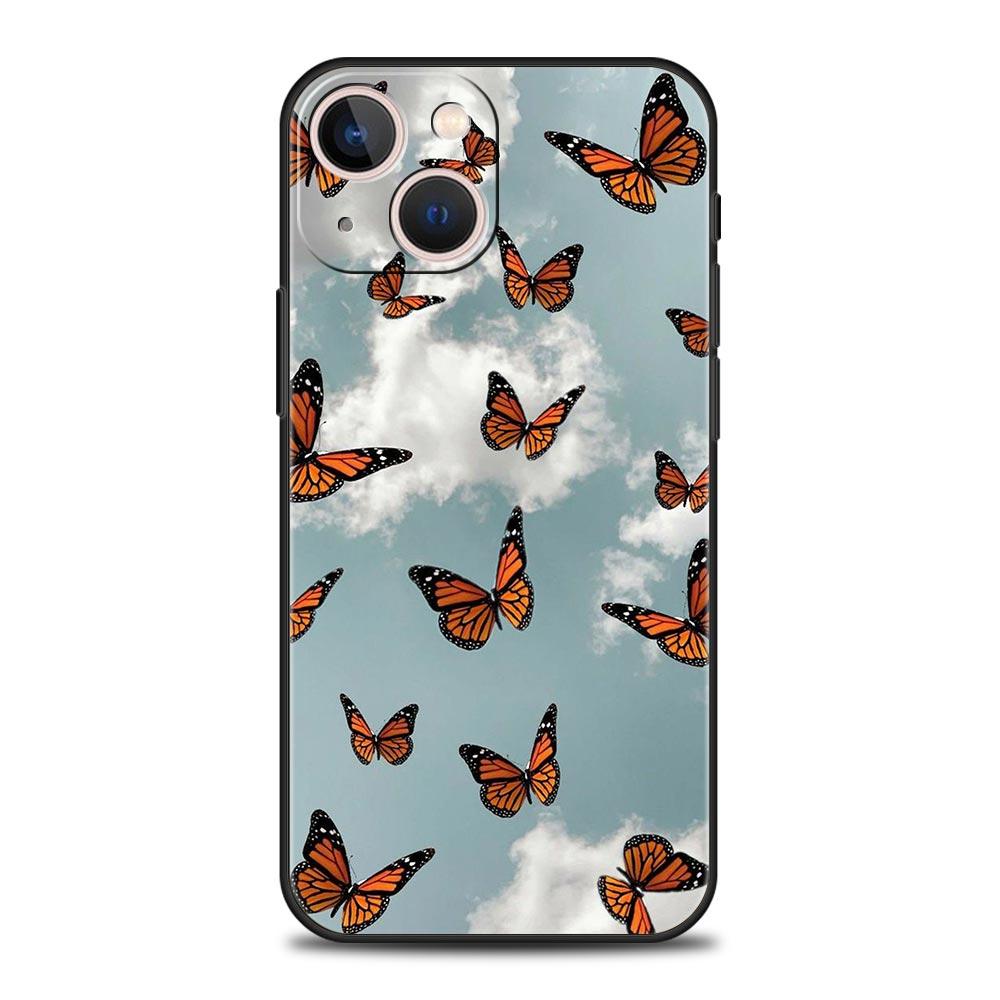 Чехол для телефона с бабочкой для iPhone Samsung Galaxy Redmi Xiaomi Oppo OnePlus Note SA 7 8 9 10 11 12 13 14 20 21 22 23 53 54 Pro Max Plus Ultra TPU Soft