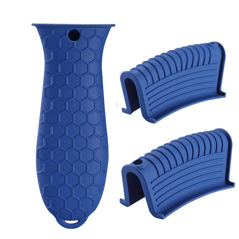 3-Pack Non-Slip Silicone Heat-Resistant Handle Covers for Cast Iron Skillets, Frying Pans & Casseroles