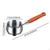 Butter Melting Pot Fried Egg Pan Wooden Handle Practical Mini Frying Oil Spoon for Home Kitchen