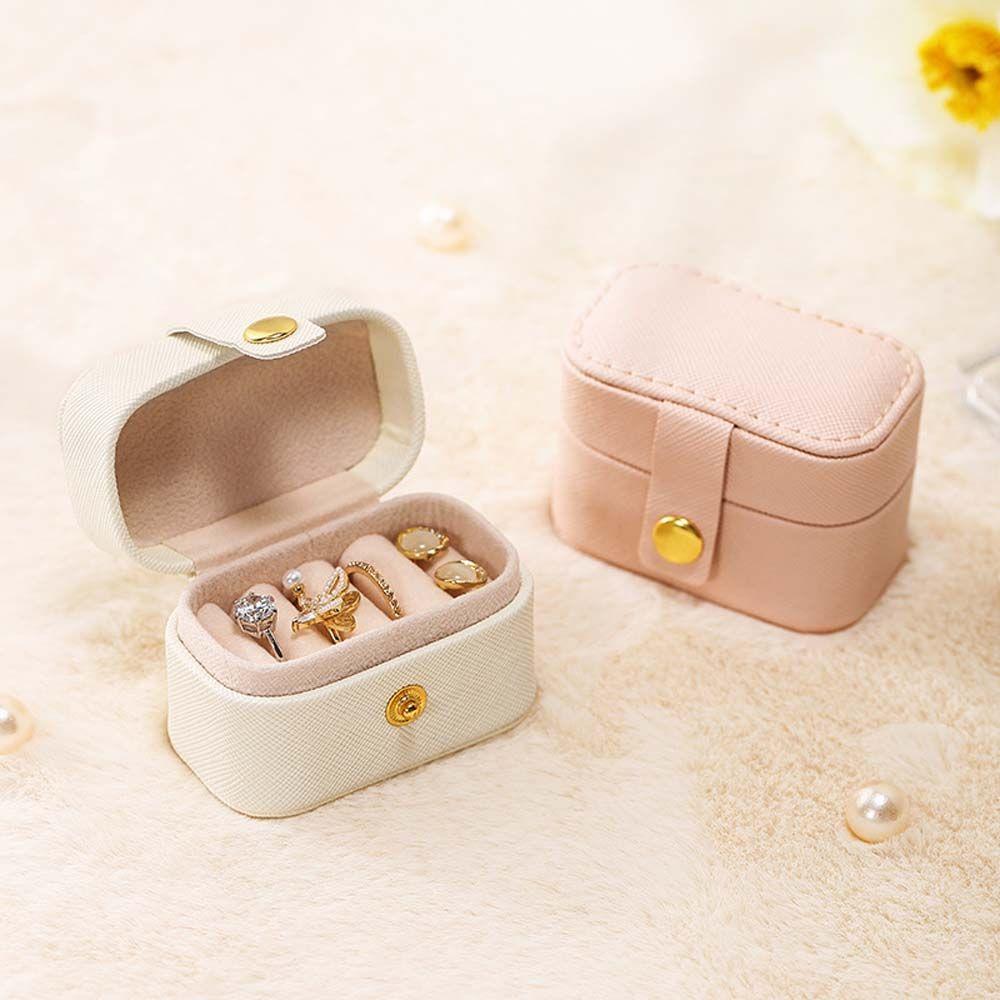 Box PU Leather Water-proof Earring Holder Jewelry Organizer Jewelry Storage Case Ring Display Box