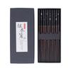 5 Pairs Chopsticks Phoebe Zhennan Printing Reusable 23cm/9.1in Long Safe for Japanese Style Box