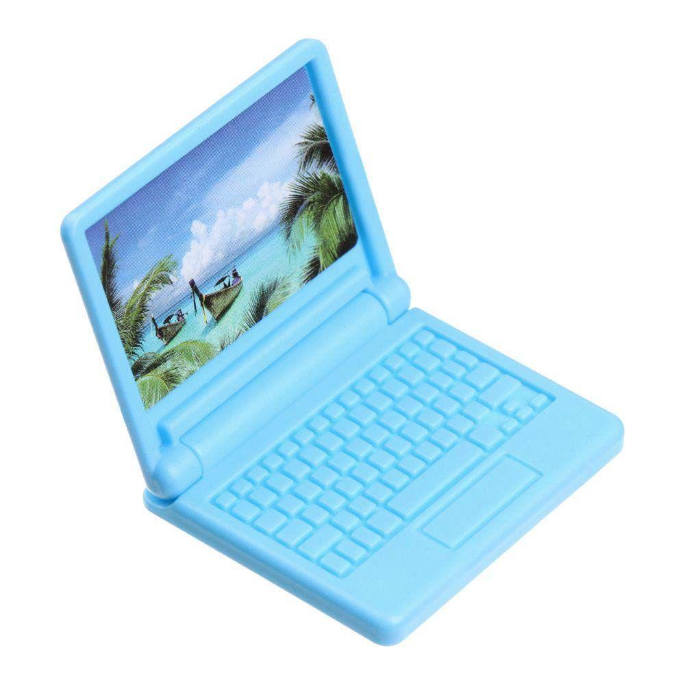 Компьютерный миниатюрный кукольный домик Компьютерный кукольный домик Миниатюрное моделирование Ноутбук Кукольный домик Мебель