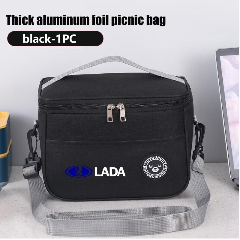 For Lada Lunch Box Organiser Bag Outdoor Camping Insulated Storage Bag Accessories Largus Priora Vesta Niva Samara Kalina 4x4WW2