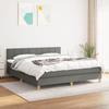 3140626 vidaXL Divan Bed with Mattress Dark Grey 160x200cm Fabric