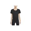 Dri-FIT One Solid Logo Crew Neck Short Sleeve T-Shirt Women Tops Black DD0639-010