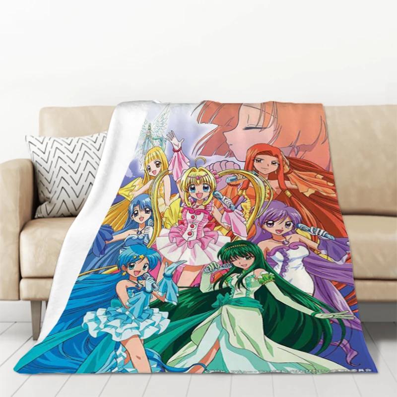Аниме Одеяло Русалочка Мелодия Пичи Пичи Одеяла и Пледы для Двуспальной Кровати Пушистый Плед для Дивана Мягкое Декоративное На Заказ Детское