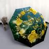 1pc Butterfly Roses Umbrella - Portable Folding Umbrella with Durable Iron Frame, 8 Ribs, Automatic Open, High-Quality Design