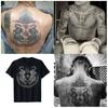 Tshirt Sak Yant Thai Twin Tiger Tattoo Muay Thai Kick Boxing Mix Martial Art MMA Amulet Charming Protection Lucky Talisma Magical Thailand