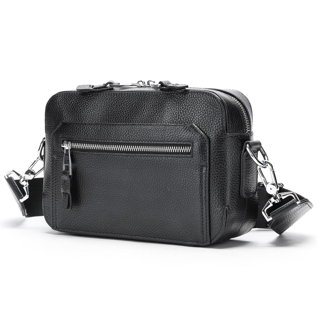 Модная мужская сумка через плечо, Повседневная маленькая квадратная сумка из натуральной кожи для поездок на работу, Сумка-кроссбоди из коровьей кожи