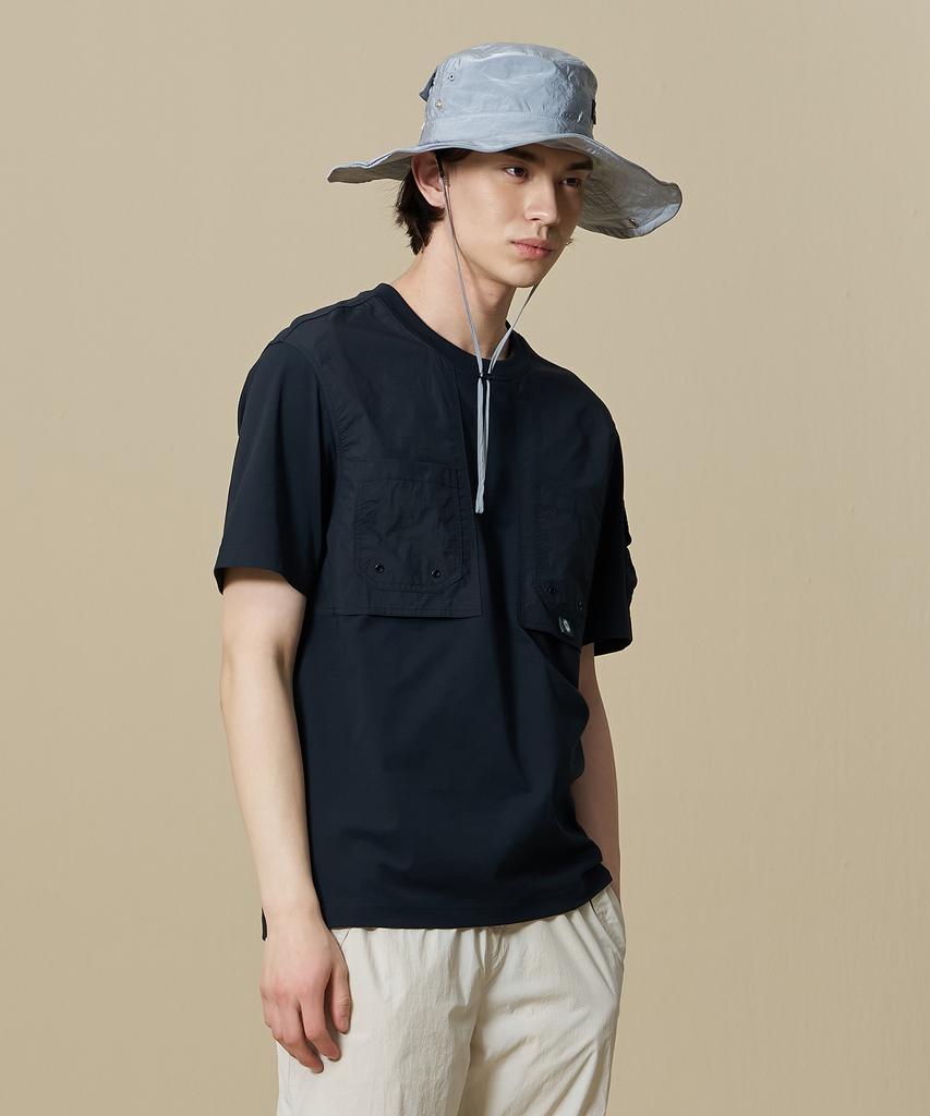 BBC EARTH Woven Patch Pocket Short Sleeve T-Shirt_Black