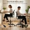 Ergonomic Office Chair Office Chair With Footrest Mesh Drawing Chair Adjustable Height Dark Gray