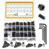 1230Pcs Cylindrical Head Hexagon Screw Nut Flat Pad Screw Set, Boxed M2M3M4M5