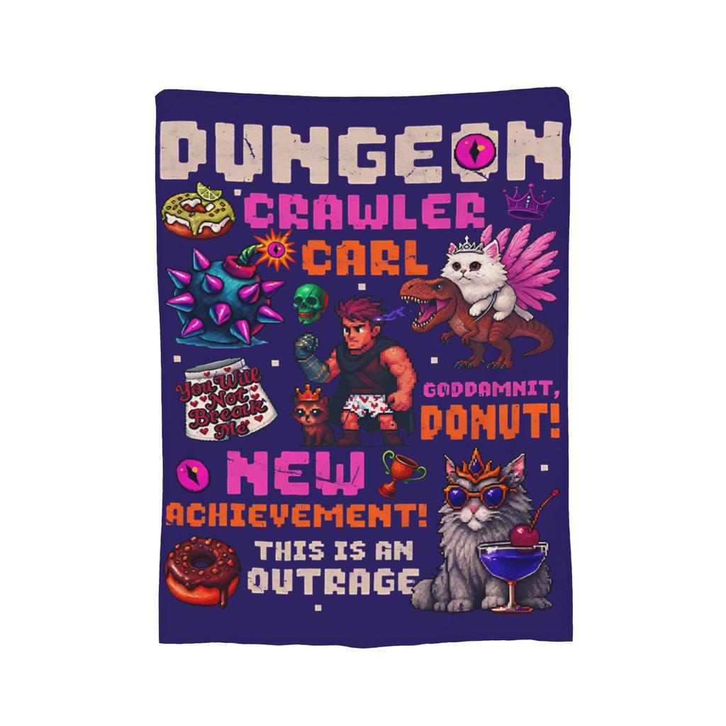 Принцесса Пончик Dungeon Crawler Carl Пледы Бархатные Животные Многофункциональные Ультра-Мягкие Пледы для Дома Путешествий Покрывала