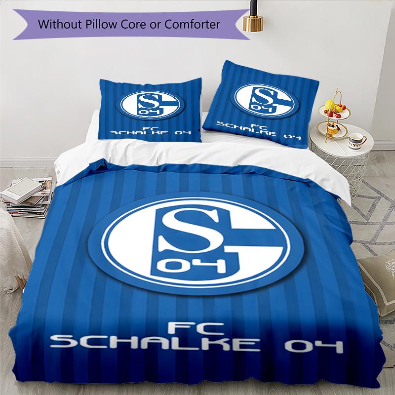 3pcs Football Team (48) Design Cover Set - HD Printed Bedding with 1 Cover and 2 Pillowcases - Perfect for Home and Dorm Decor