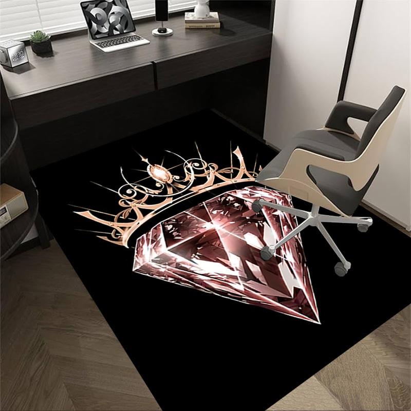 1 шт. Алмазная корона, Очень большой, нескользящий ковер для пола, Офис, семья, спальня, Ковер большого размера, Ковер для помещений, Яркие цвета