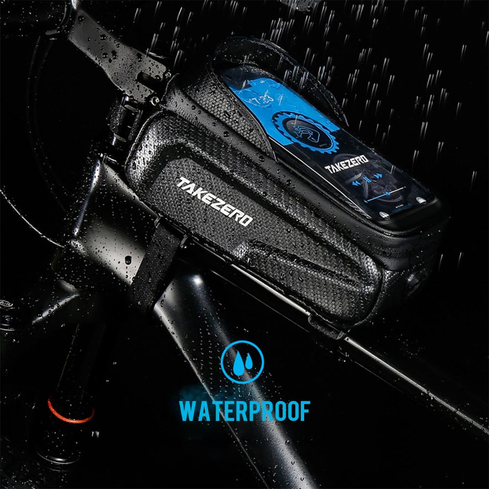 Водонепроницаемые сумки для крепления телефона на велосипеде Передняя рама Верхняя трубчатая сумка с чехлом для держателя телефона с сенсорным экраном