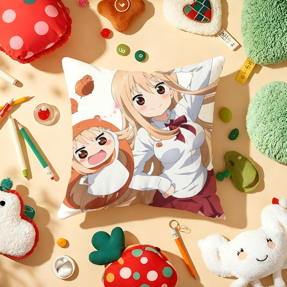 Doma UUmaru Anime Cushion Cover Plush Fabric Soft DoubleSided Printed Sofa Warm Winter Home Gift Pillow Cover