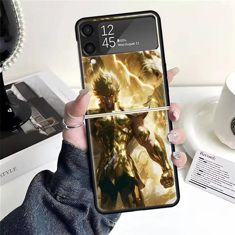 Saint Seiya Cool Cases For Samsung Galaxy Z Flip 4 5 6 7 3 Z Flip7 Flip6 Flip4 Flip5 Flip3 5G Hard Shockproof Fundas Cover