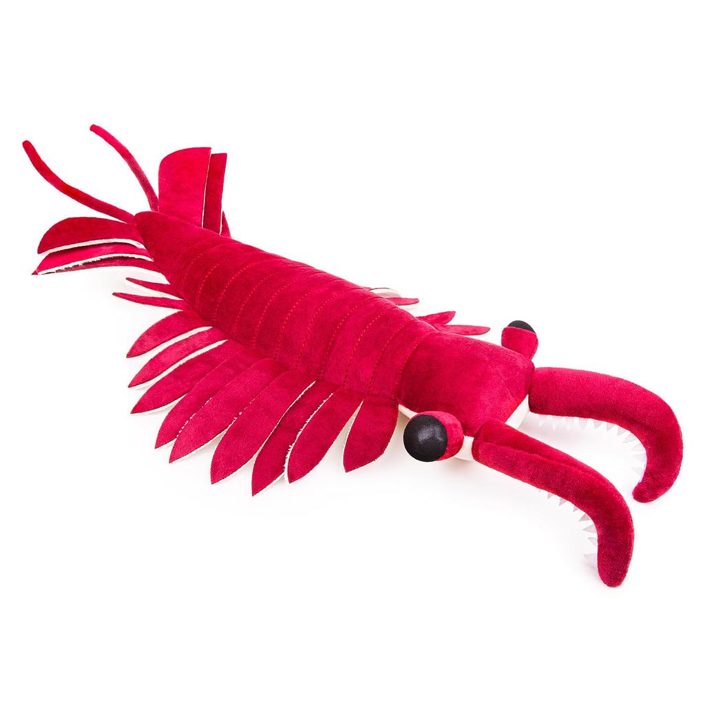 ZHONGXIN MADE Реалистичная плюшевая игрушка «Кембрийская странная креветка» 54 см Фиолетовая имитация плюшевой игрушки «Кембрийская странная креветка» Океаническая странная уникальная игрушка в виде плюша в подарок для мальчиков и