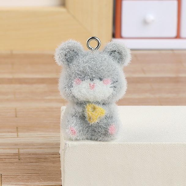 Флокированные Зодиакальные Животные Друзья Креативное DIY Украшение для Сумок Брелоков Домашний Декор Милый Плюшевый Шарм Украшение Подарок