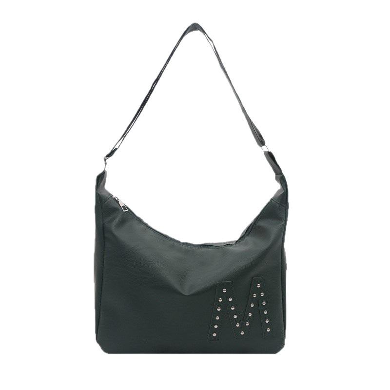 2025 large bag women's trendy Korean version versatile simple large capacity tote bag one-shoulder handbag soft material women's bag crossbody