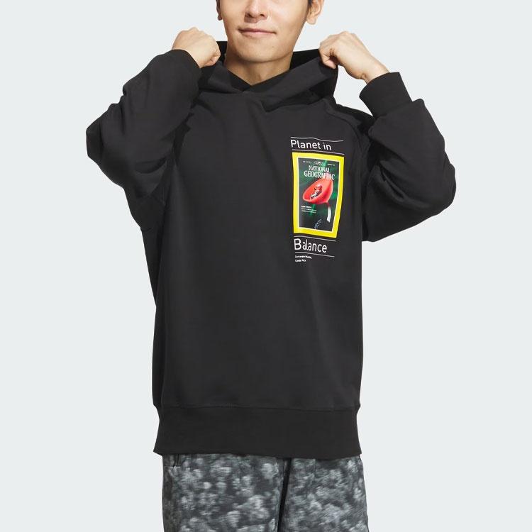 adidas x National Geographic DWR Graphic Hoodie Asia Sizing 'Black' Men's IS9524