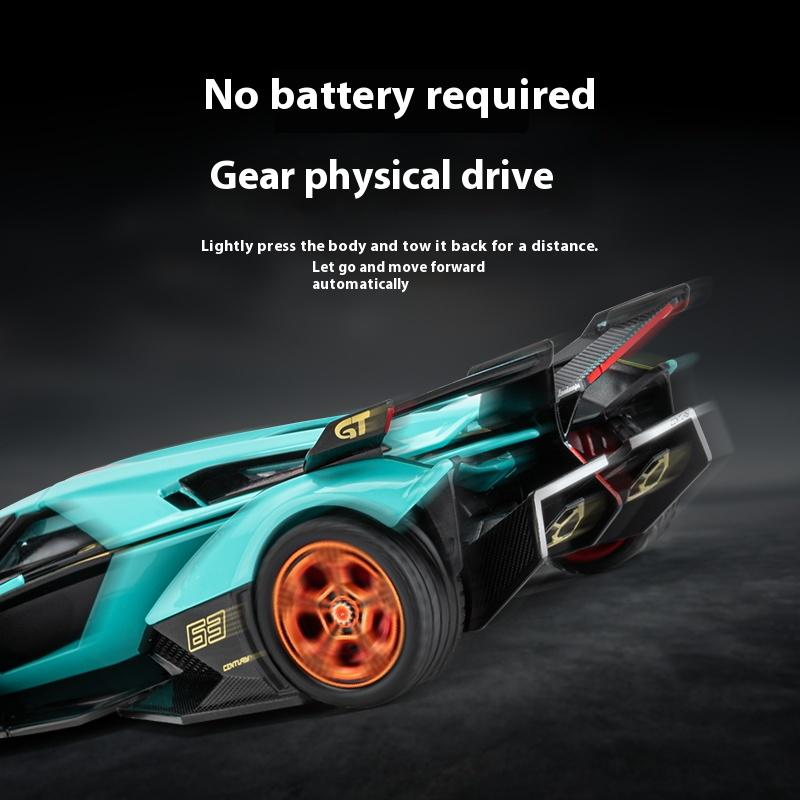 Игрушечная модель автомобиля Lambo V12 Concept Car из сплава в масштабе 1/32 со звуком, светом и пружинным механизмом - идеальный подарок для любителей автомобилей и детей