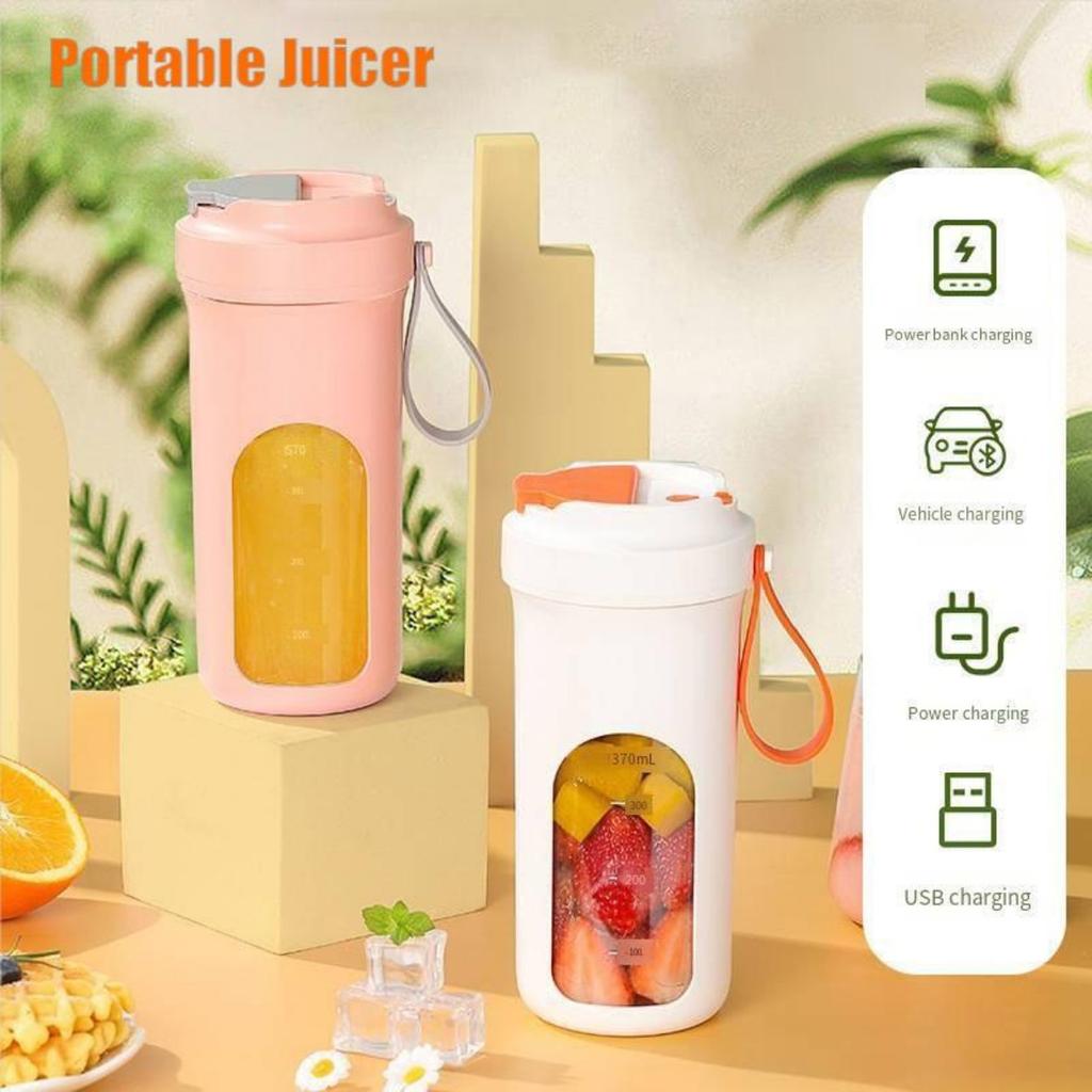 Multifunction Juicer Machine 370ml Portable Blender Cup Smoothies Mixer USB Charging Electric Juicer