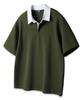 ALVINCLO [Deluxe] Ponte Rugby Collared Short Sleeve Tee Dlx2917 (4 Colors)