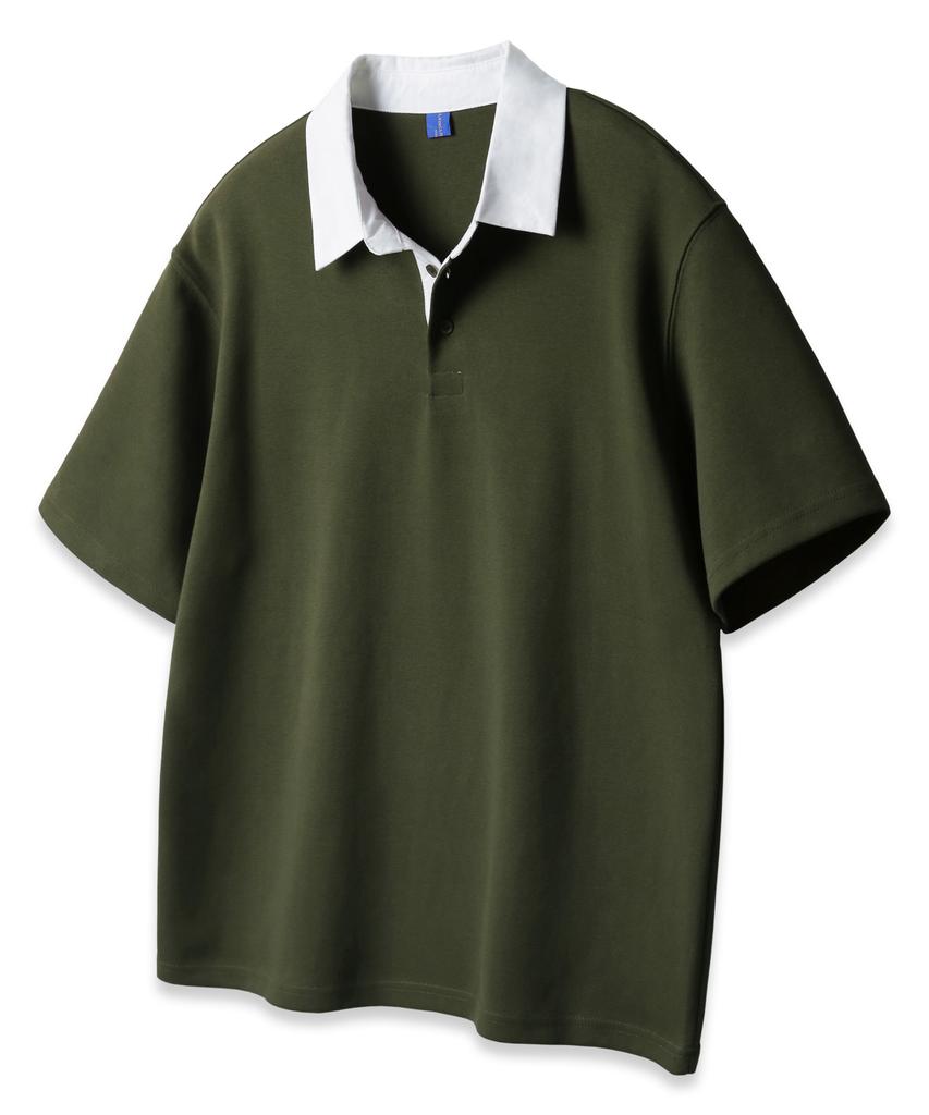 ALVINCLO [Deluxe] Ponte Rugby Collared Short Sleeve Tee Dlx2917 (4 Colors)