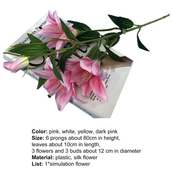 1 шт. поддельный цветок DIY широкое применение экологически чистый портативный цветочная композиция поддельный цветок лилии Декор для вечеринки