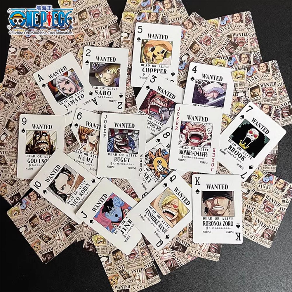 1pc Official One Piece Wanted Poster New World Playing Cards | Anime for Parties & Collectors | Stress-Relief Game & Ideal Gift.