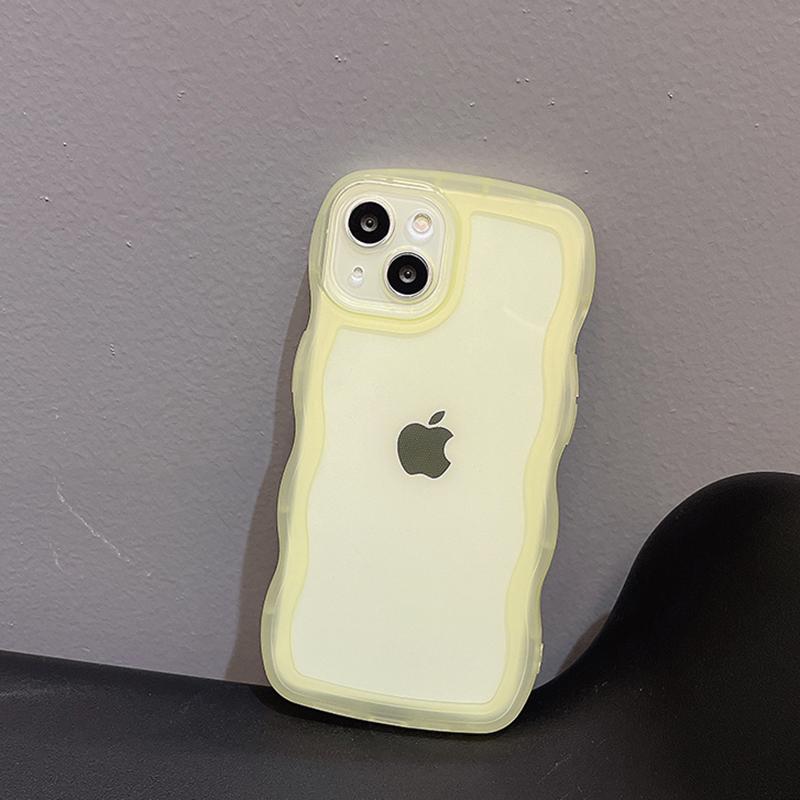 Силиконовый милый прозрачный чехол с волнистыми волнами для Iphone 14 11 12 13 Pro Max X Xr Xs 13pro 14pro противоударный прозрачный мягкий чехол