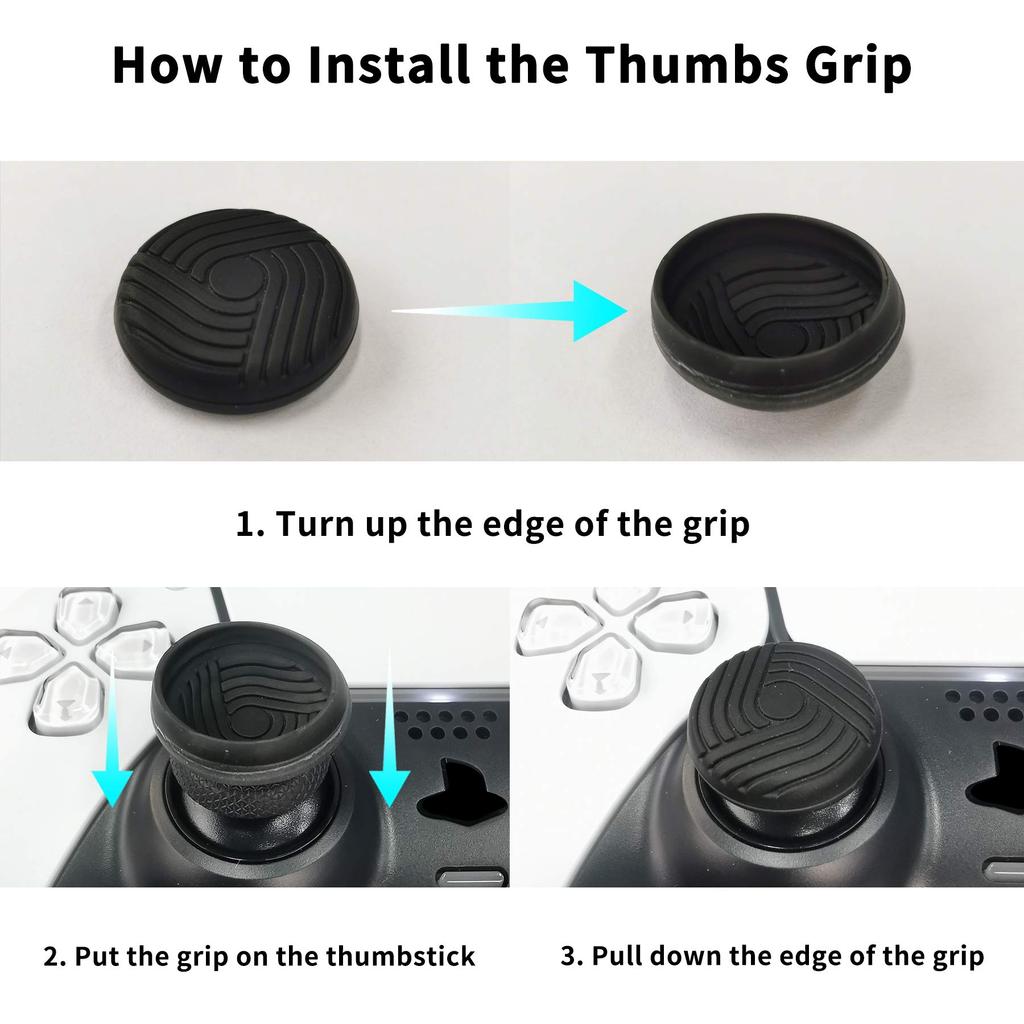 Защитный чехол eXtremeRate PlayVital для контроллера PS5, силиконовая кожа, эргономичный мягкий резиновый защитный чехол для контроллера PS5 с колпачком для джойстика