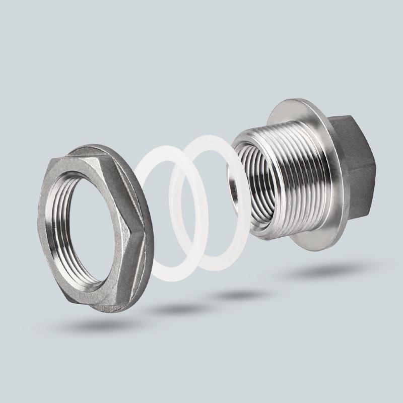 Weldless Bulkhead,1/2'' Compact Home Brew Kettle Weldless Fittings Stainless Construction & Food Grade Silicone Gasket Valve
