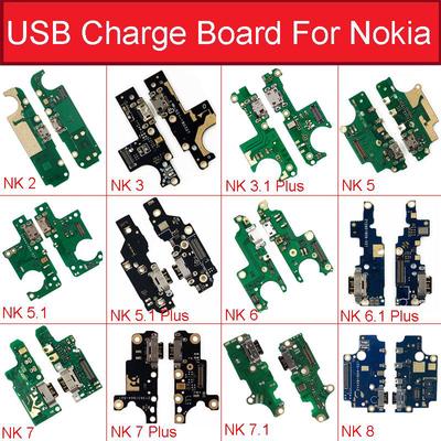 Плата с USB-разъемом для зарядного устройства для Nokia 8,1/8,1 Plus/2 2,1 3,1 Plus 5 5,1 6,1 7,1/7,1 Plus, плата USB-порта для зарядки
