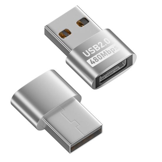 Адаптер для телефона Type-C на USB-A 2.0 480 Мбит/с Высокоскоростная передача данных Многофункциональный зарядный адаптер