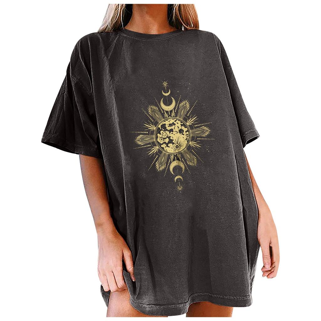 Женская винтажная повседневная блузка с короткими рукавами и принтом и короткими рукавами