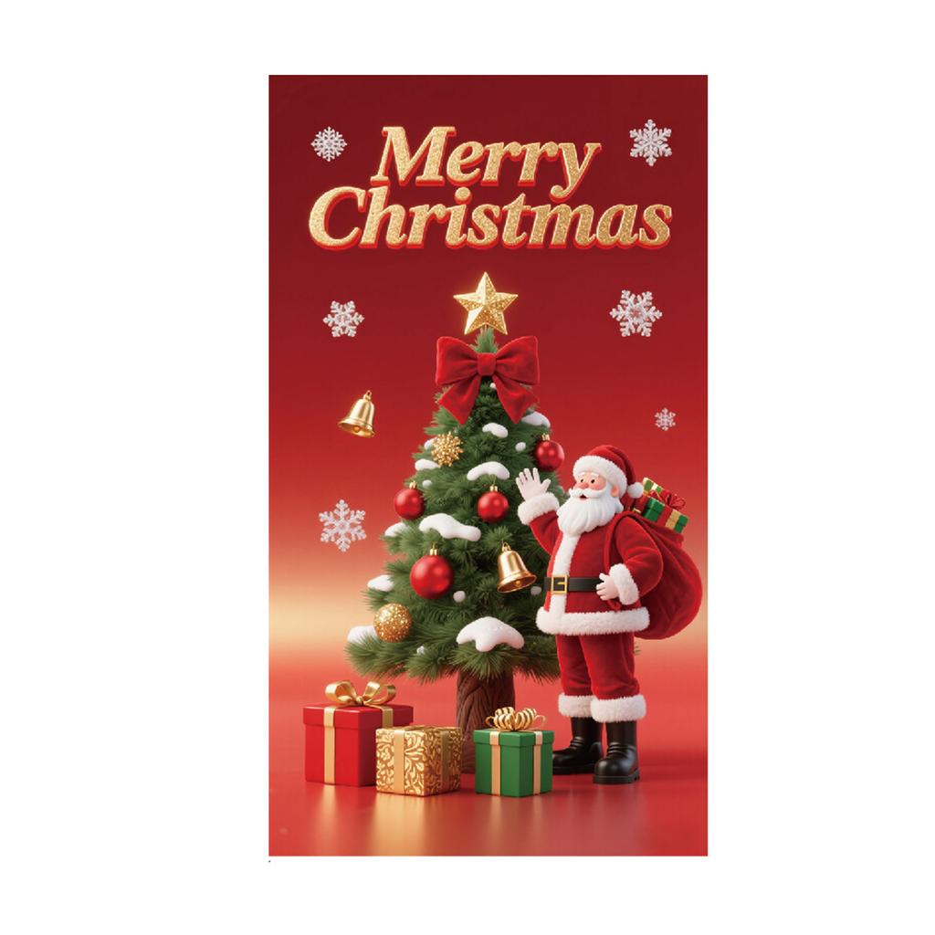 Christmas Door Curtain Background Door Decoration